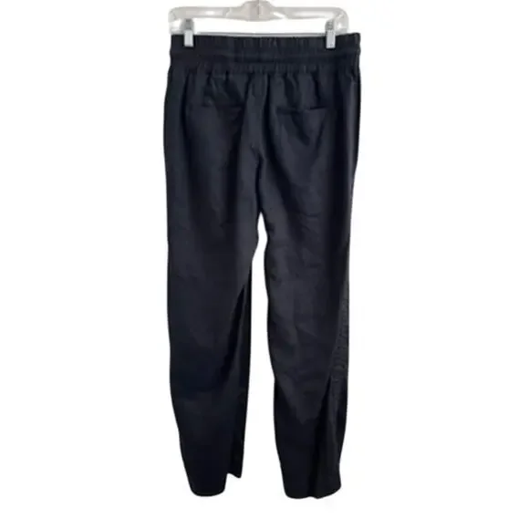 Quince Sz M Wide Leg Linen Pants Black Elastic Breezy Vacation Travel Relaxed - Picture 4 of 16